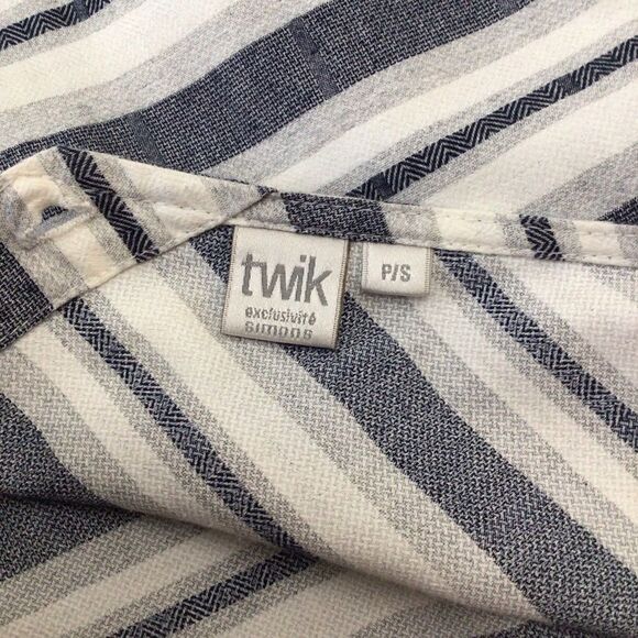 DRESS 100% cotton dress Twik Simons blue white stripes in small - Picture 7 of 16